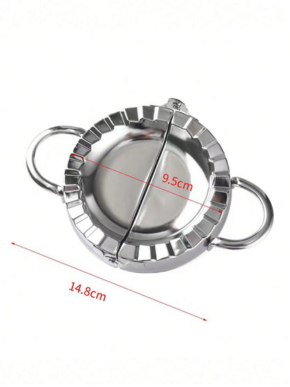 1pc Stainless Steel Dumpling Maker, Dumpling Skin Cutter, Handmade Dumpling Packaging Tool, Meat Filling Cake Rolling Pin, Dough Cutting And Shaping Tool, Baking Kitchen Helper, Suitable For Making Du