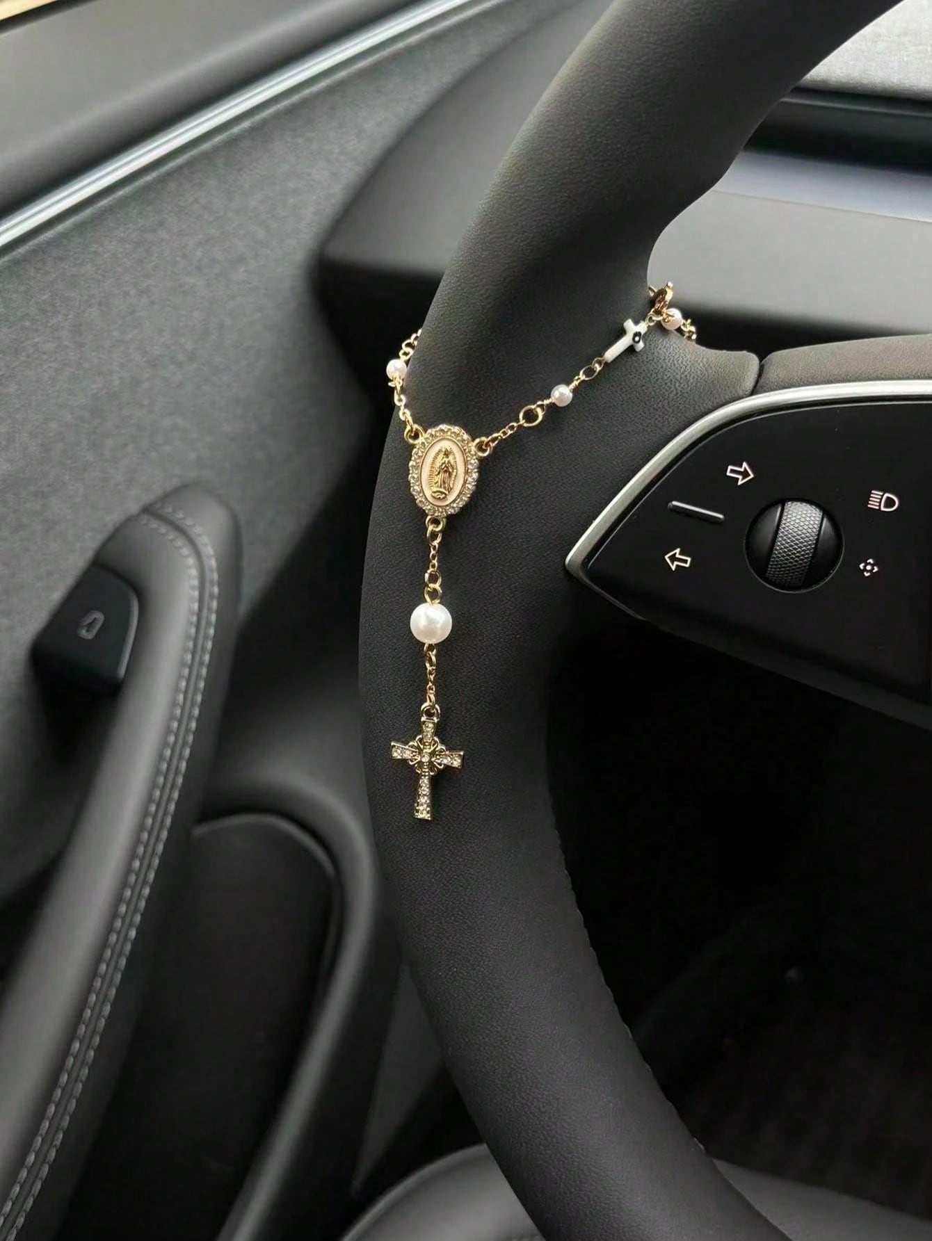 1pc Steering Wheel Bead Pendant| Bead Car Pendant Accessories| Car Decoration| Car Pendant| Unique And Fashionable Car Pendant Decoration, Father's Day Gift, Ideal Gift