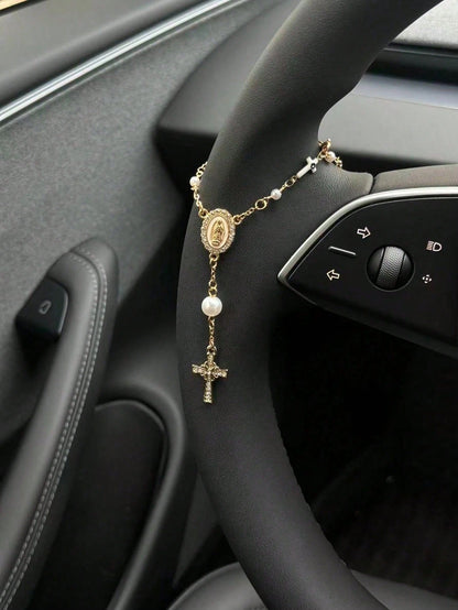 1pc Steering Wheel Bead Pendant| Bead Car Pendant Accessories| Car Decoration| Car Pendant| Unique And Fashionable Car Pendant Decoration, Father's Day Gift, Ideal Gift