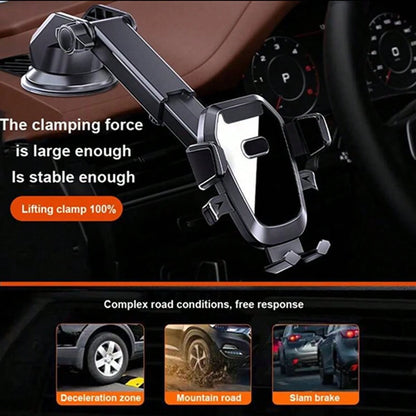 1pc Suction Cup Car Phone Holder, Suction Cup Car Phone Mount, Mobile Smartphone Holder, Tablet Holder For Dashboard & Windshield, Adjustable Arm, Easy Installation