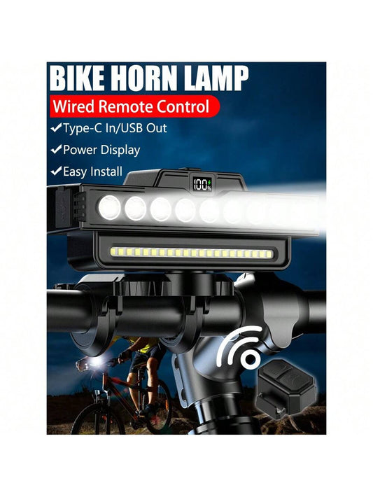 1pc Super Bright LED Bicycle Light, USB Rechargeable Bicycle Front Light, Waterproof Bicycle Front Light, Daytime Running Light, Mountain Bike Off-Road Riding Commuting Light