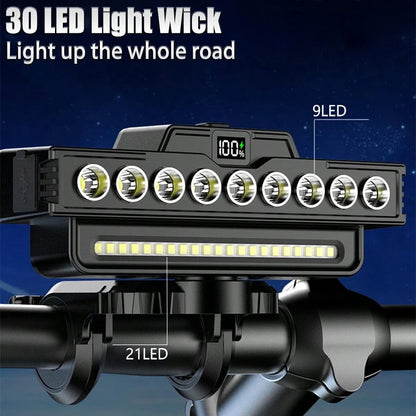 1pc Super Bright LED Bicycle Light, USB Rechargeable Bicycle Front Light, Waterproof Bicycle Front Light, Daytime Running Light, Mountain Bike Off-Road Riding Commuting Light