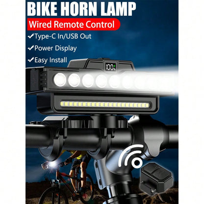 1pc Super Bright LED Bicycle Light, USB Rechargeable Bicycle Front Light, Waterproof Bicycle Front Light, Daytime Running Light, Mountain Bike Off-Road Riding Commuting Light
