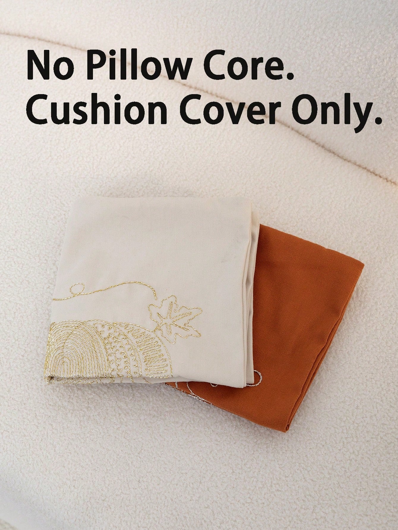 1pc Thanksgiving Orange Pumpkin Embroidered Pillow Case, Suitable For Indoor Decoration, Thanksgiving Decor, All Season Pillow Case, Without Insert