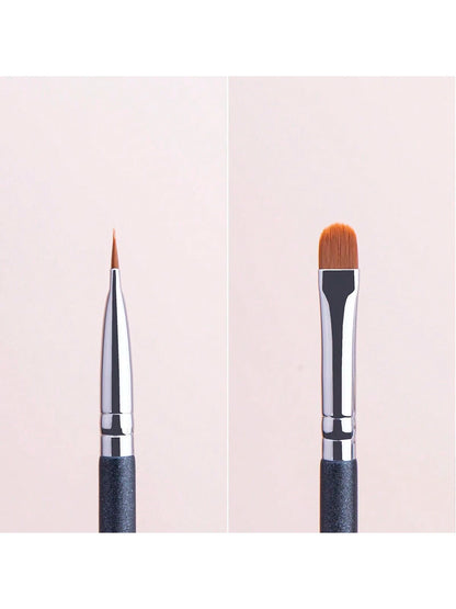 1pc Thin Flat Round Line Brush For Precise Foundation & Concealer Makeup,Foundation Brush,Concealer Brush,Blush Brush,Contour Brush,Blush Brush,Bronzer Brush,Powder Brush,Foundation Brush,Blush Brush