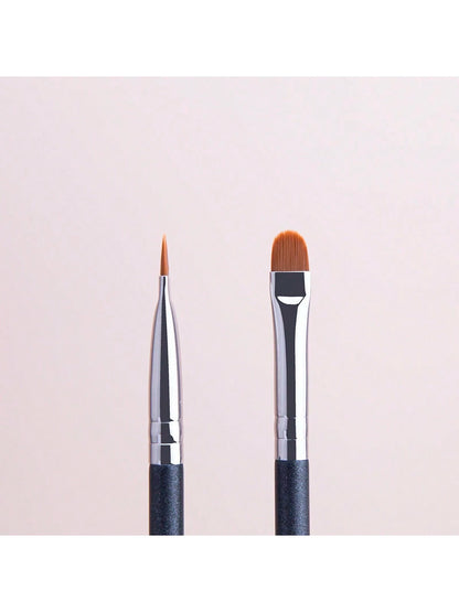 1pc Thin Flat Round Line Brush For Precise Foundation & Concealer Makeup,Foundation Brush,Concealer Brush,Blush Brush,Contour Brush,Blush Brush,Bronzer Brush,Powder Brush,Foundation Brush,Blush Brush