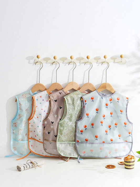 1PC Toddler Sleeveless Feeding Bib,Baby Bib,Washable Soft Toddler Bibs