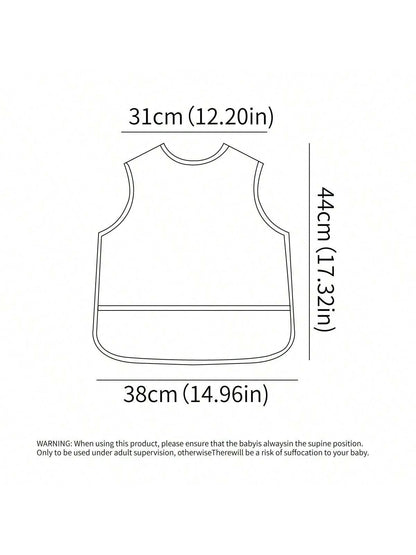 1PC Toddler Sleeveless Feeding Bib,Baby Bib,Washable Soft Toddler Bibs