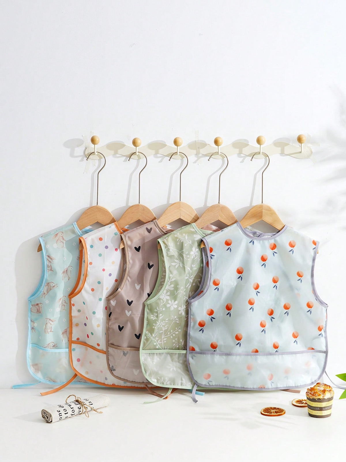 1PC Toddler Sleeveless Feeding Bib,Baby Bib,Washable Soft Toddler Bibs