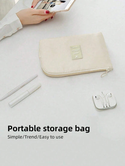 1pc Travel Accessories Cable Organizer Bag, Portable Digital USB Electronics Storage Pouch, Travel Charger Holder, Data Cable Organizer