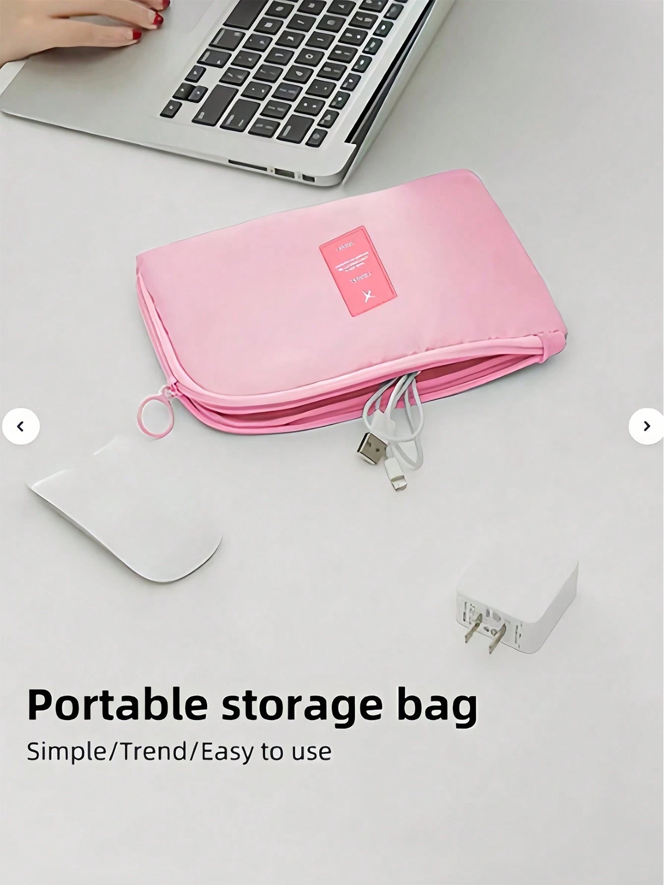 1pc Travel Accessories Cable Organizer Bag, Portable Digital USB Electronics Storage Pouch, Travel Charger Holder, Data Cable Organizer