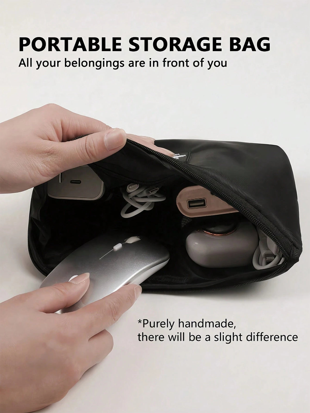 1pc Travel Accessories Cable Organizer Bag, Portable Digital USB Electronics Storage Pouch, Travel Charger Holder, Data Cable Organizer