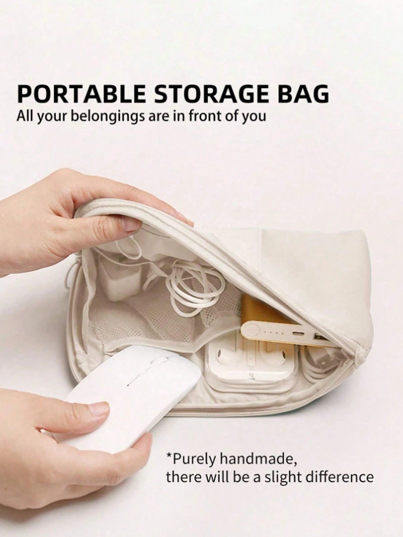 1pc Travel Accessories Cable Organizer Bag, Portable Digital USB Electronics Storage Pouch, Travel Charger Holder, Data Cable Organizer