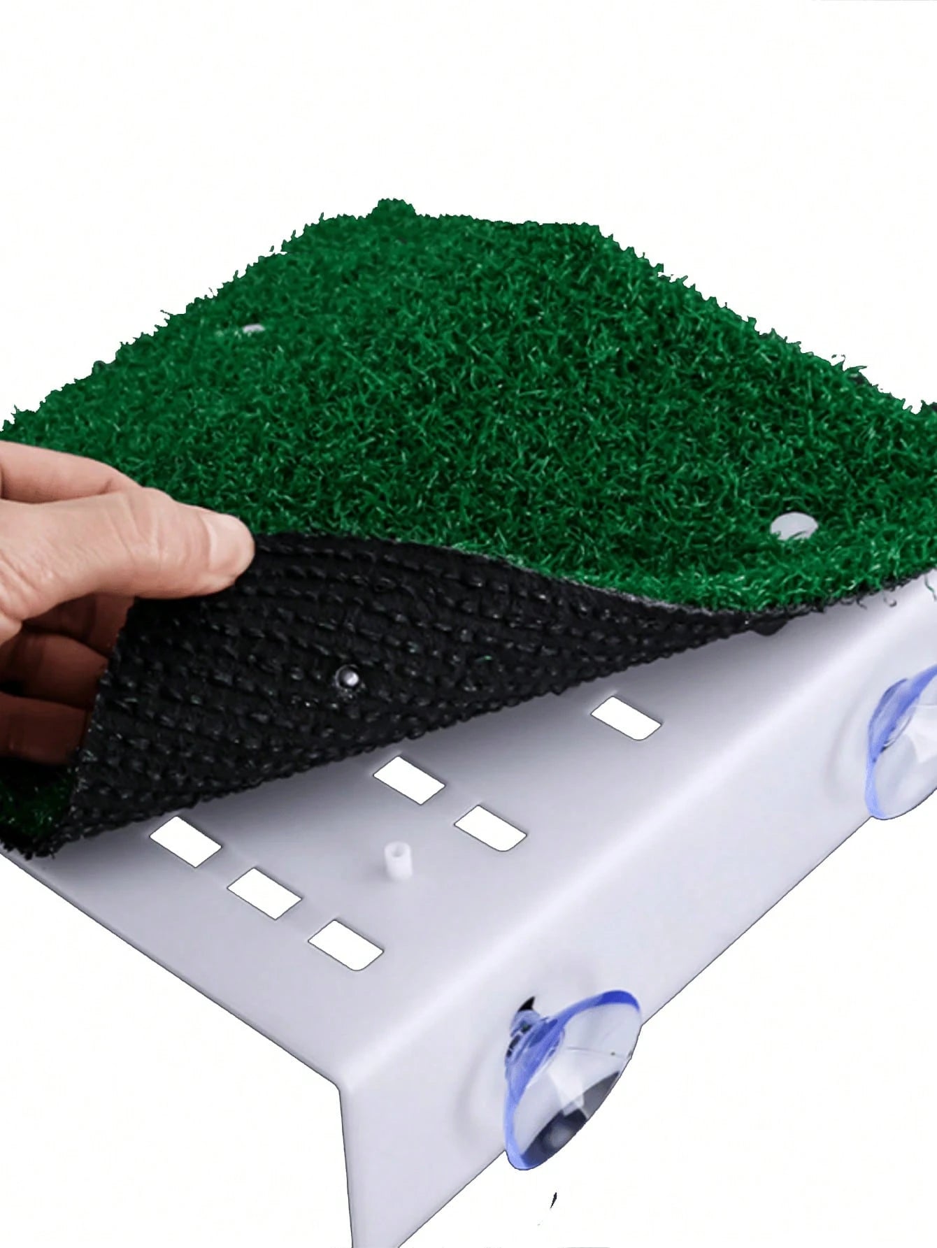1pc Turtle Sunbathing Floating Island With Artificial Grass Platform- Turtle Tank/ Fish Tank Decoration Reptile Accessories Mini Swimming Ring Suitable For Brazilian Squirrel/ Water Turtle/ Land T