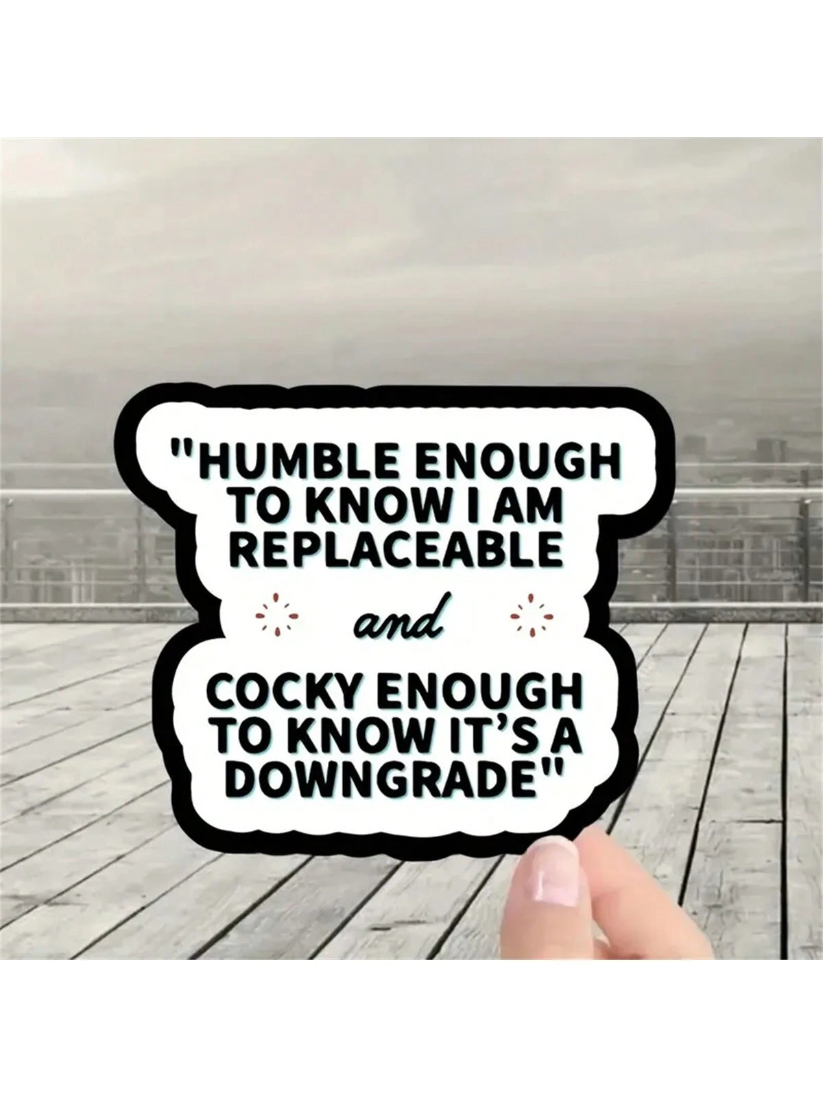 1pc Ultimate Confidence Ironic Sticker- Modesty Sticker For The Workplace
