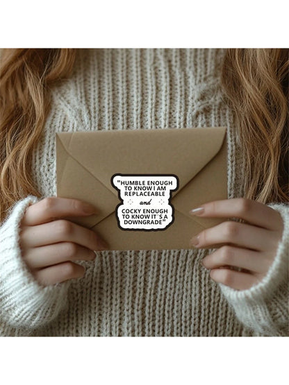1pc Ultimate Confidence Ironic Sticker- Modesty Sticker For The Workplace