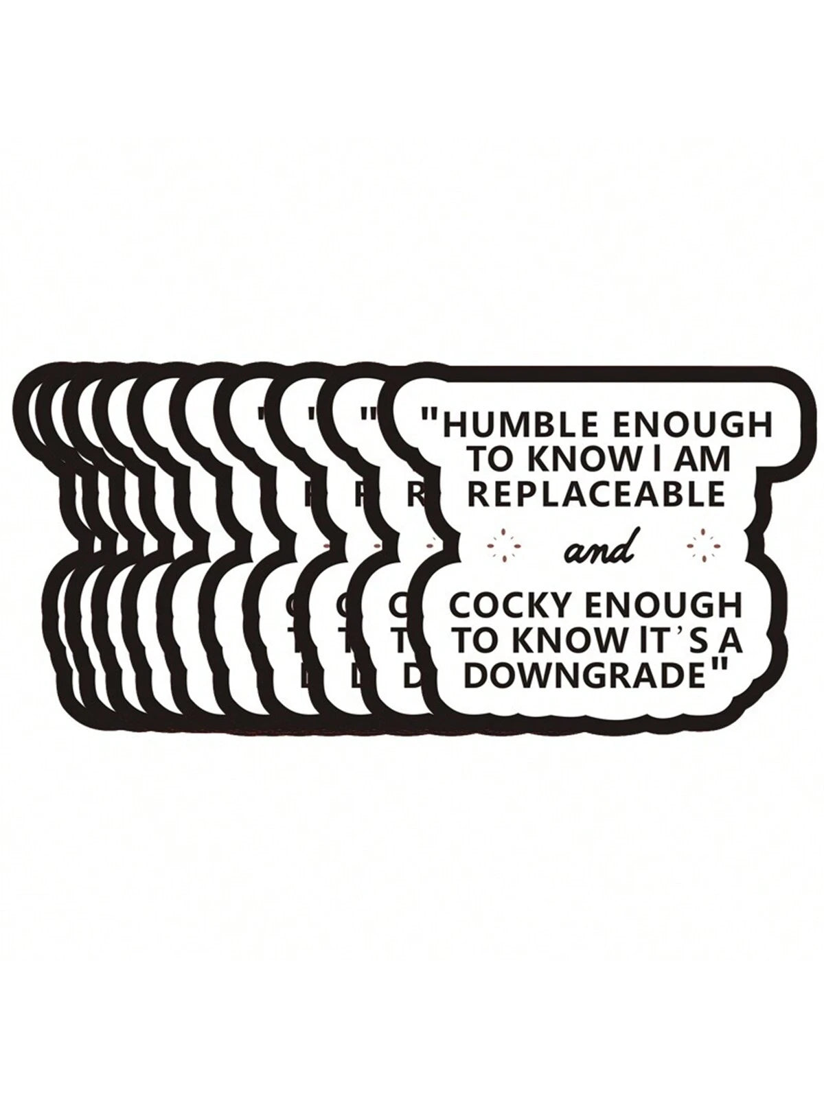 1pc Ultimate Confidence Ironic Sticker- Modesty Sticker For The Workplace
