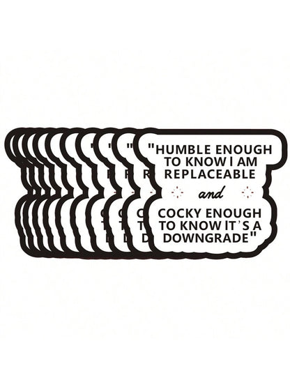 1pc Ultimate Confidence Ironic Sticker- Modesty Sticker For The Workplace