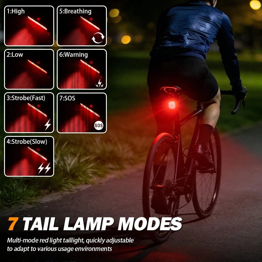 1PC Ultra-Bright Bicycle Lights Suitable For Night Riding, Rechargeable Multi-Mode Waterproof Taillights, Bicycle Accessories
