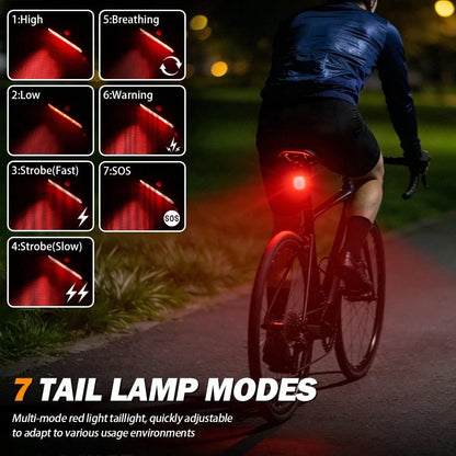 1PC Ultra-Bright Bicycle Lights Suitable For Night Riding, Rechargeable Multi-Mode Waterproof Taillights, Bicycle Accessories