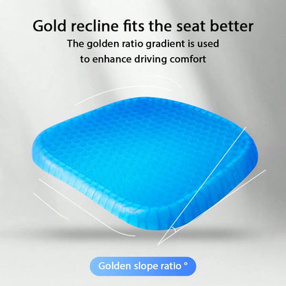 1pc Ultra-Comfortable Honeycomb Gel Seat Cushion Set With Breathable Fabric- Cool And Comfortable For Office, Car, And Home Chairs| Breathable, Soft Fabric Hip Pad For Long Sitting Use