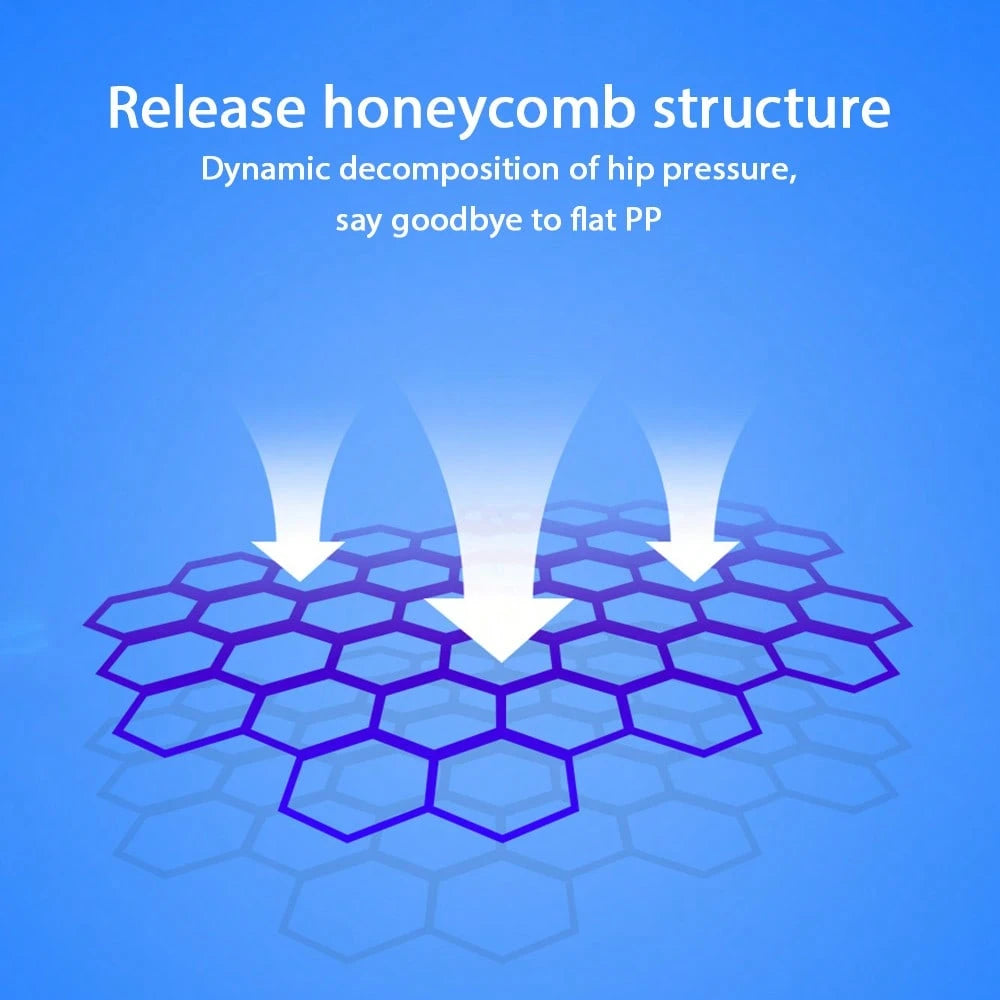 1pc Ultra-Comfortable Honeycomb Gel Seat Cushion Set With Breathable Fabric- Cool And Comfortable For Office, Car, And Home Chairs| Breathable, Soft Fabric Hip Pad For Long Sitting Use