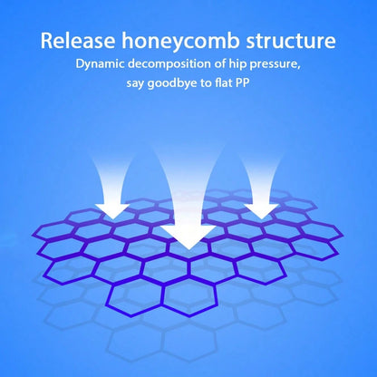 1pc Ultra-Comfortable Honeycomb Gel Seat Cushion Set With Breathable Fabric- Cool And Comfortable For Office, Car, And Home Chairs| Breathable, Soft Fabric Hip Pad For Long Sitting Use