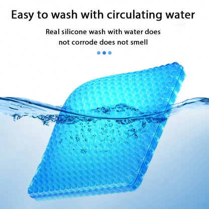1pc Ultra-Comfortable Honeycomb Gel Seat Cushion Set With Breathable Fabric- Cool And Comfortable For Office, Car, And Home Chairs| Breathable, Soft Fabric Hip Pad For Long Sitting Use