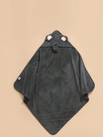 1pc Unisex Polyester Fabric Hooded Coral Fleece Soft & Quick Dry Bathrobes, Baby Blanket Wrap, Suitable For Bathroom, Beach, All Seasons, Size 80cm/31.5inch*80cm/31.5inch
