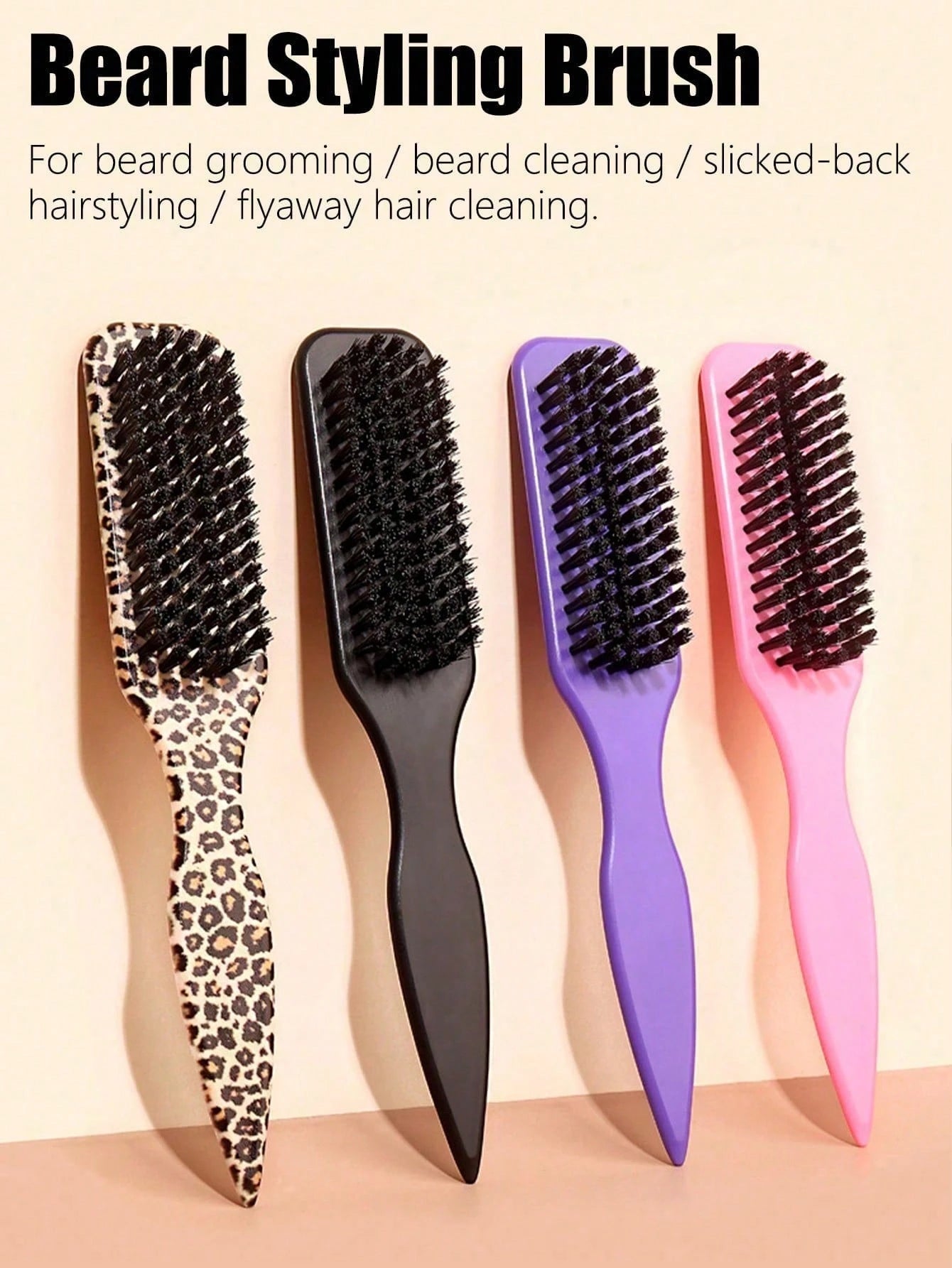 1pc Unisex Professional Smooth Hair Comb, Fragrance-Free Barber Brush, Soft Beard Brush, Cleaning Brush, Suitable For Coarse And Fine Hair, Can Create Smooth Ponytail And Fluffy Hairstyles, Convenient