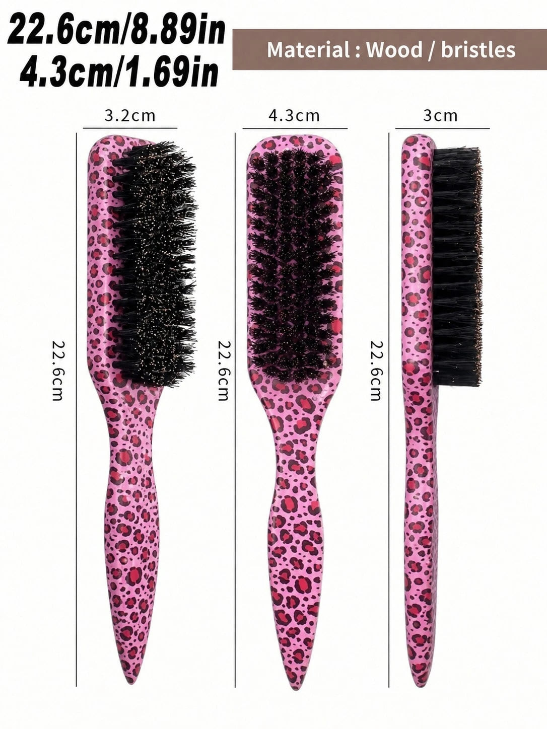 1pc Unisex Professional Smooth Hair Comb, Fragrance-Free Barber Brush, Soft Beard Brush, Cleaning Brush, Suitable For Coarse And Fine Hair, Can Create Smooth Ponytail And Fluffy Hairstyles, Convenient