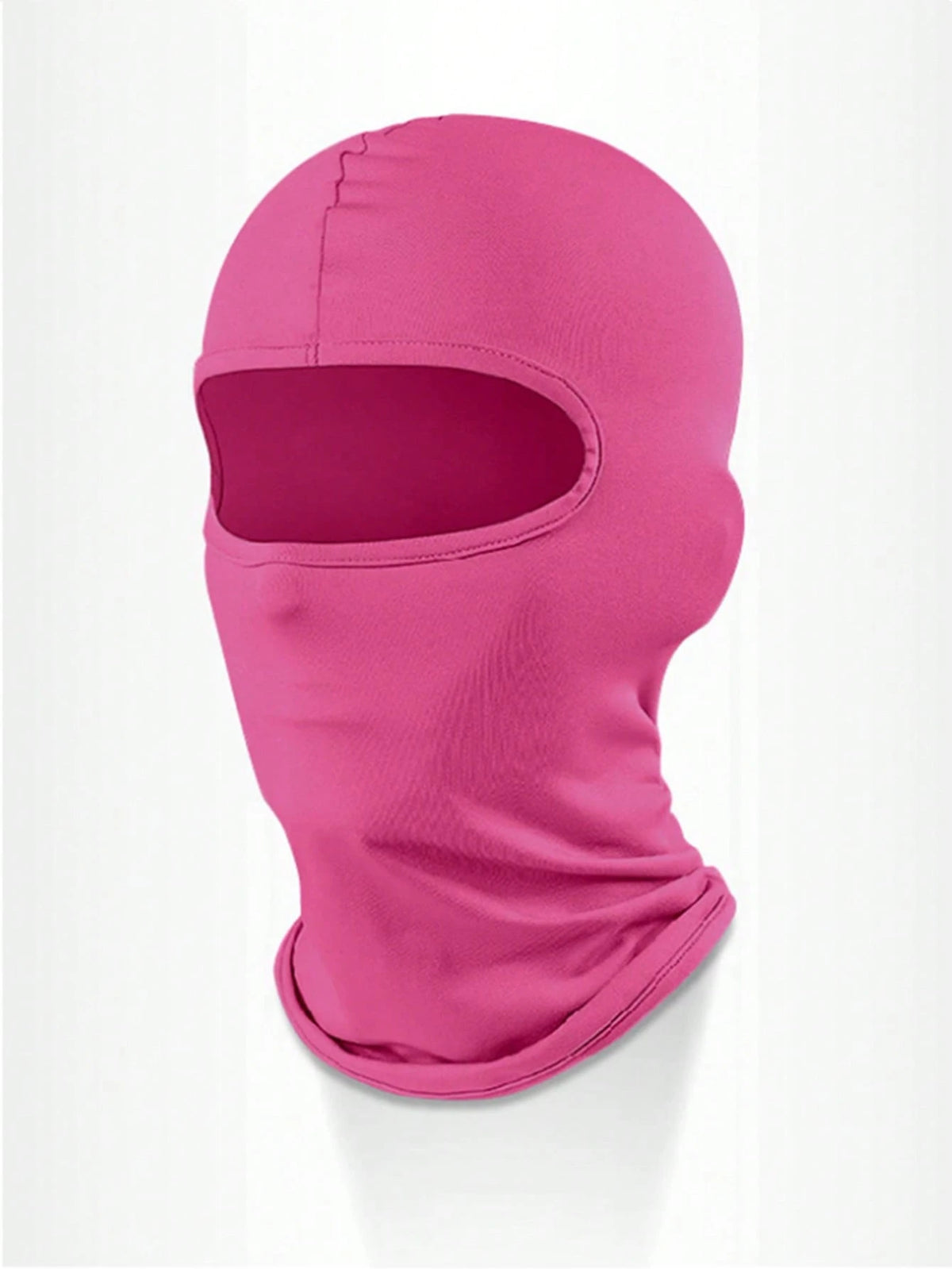 1pc Unisex Solid Color Printed Balaclava Headwear Set, Single Hole Full Face Mask, Suitable For Daily Wear And Outdoor Activities