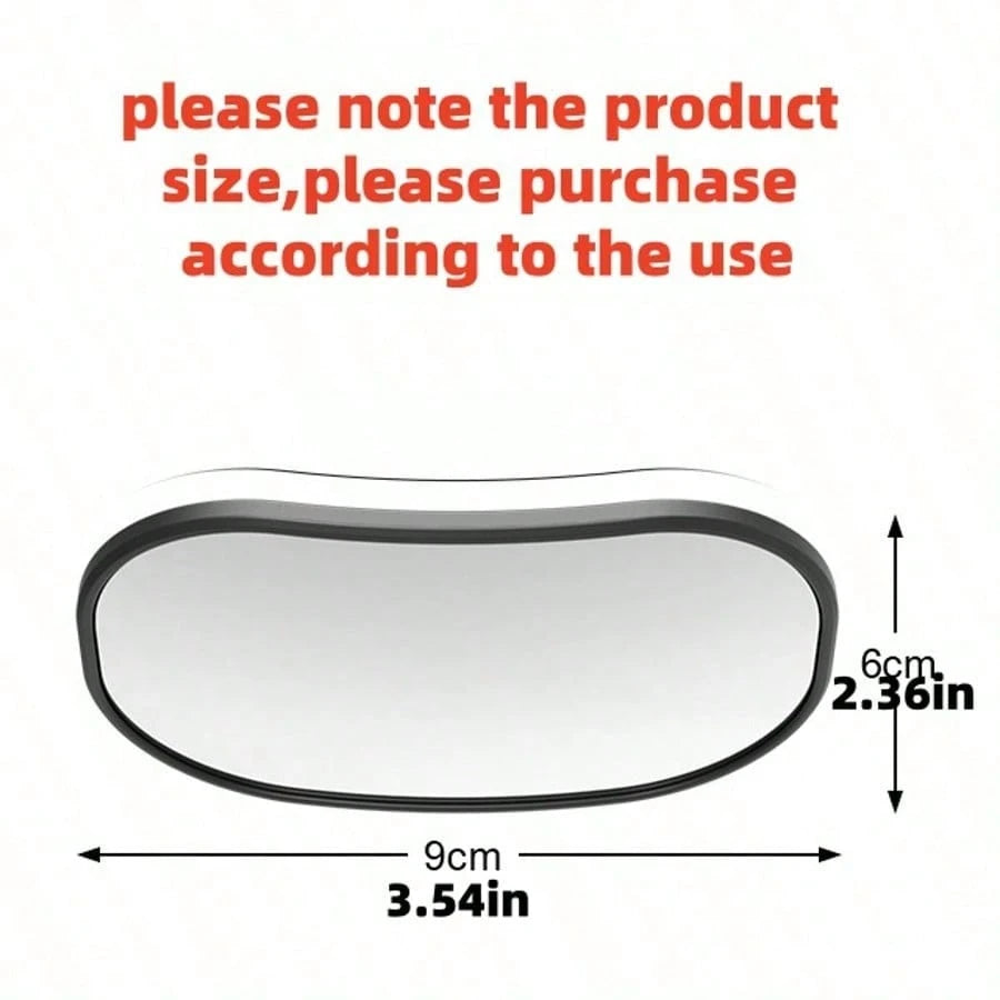 1pc Universal Car Rearview Mirror Wide Angle Auxiliary Mirror, Clip-On Baby & Pet Observation Mirror, Back Seat Interior Safety Accessory (Black)