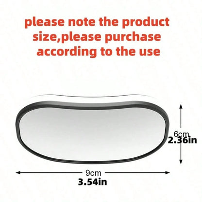 1pc Universal Car Rearview Mirror Wide Angle Auxiliary Mirror, Clip-On Baby & Pet Observation Mirror, Back Seat Interior Safety Accessory (Black)