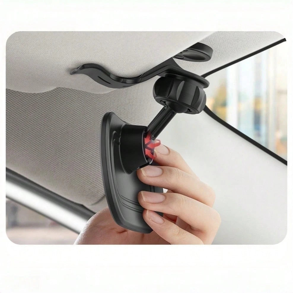 1pc Universal Car Rearview Mirror Wide Angle Auxiliary Mirror, Clip-On Baby & Pet Observation Mirror, Back Seat Interior Safety Accessory (Black)