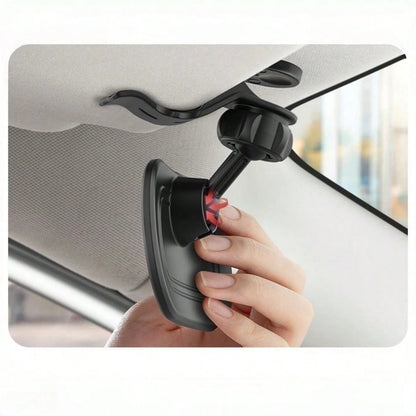 1pc Universal Car Rearview Mirror Wide Angle Auxiliary Mirror, Clip-On Baby & Pet Observation Mirror, Back Seat Interior Safety Accessory (Black)
