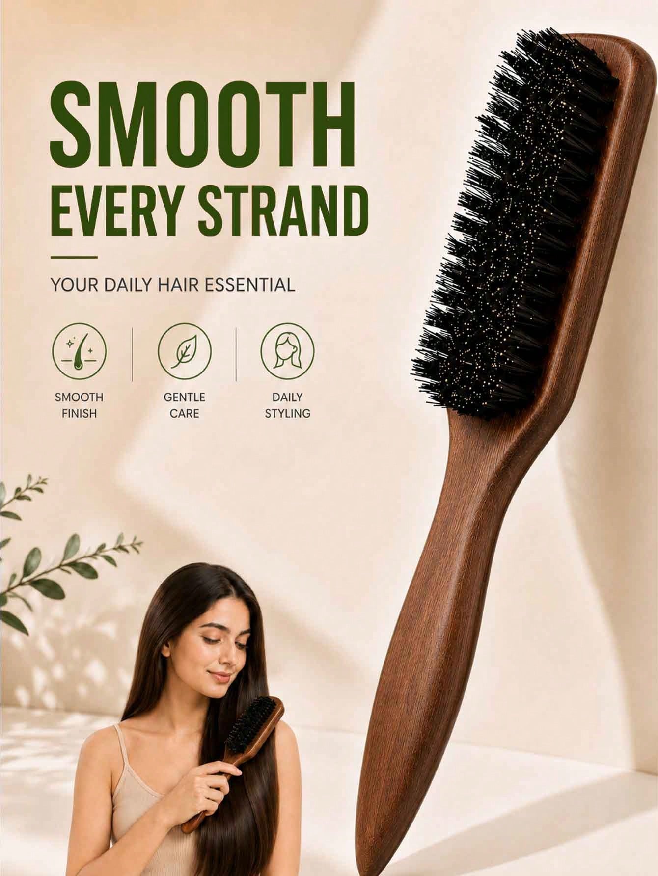 1pc Unscented Professional Hair Styling Comb/Beard Brush, Gradient Color Comb And Haircut Cleaning Brush, Smooth Care Tool, Suitable For Thick And Thin Hair, Applicable For National Day, Bathroom Use