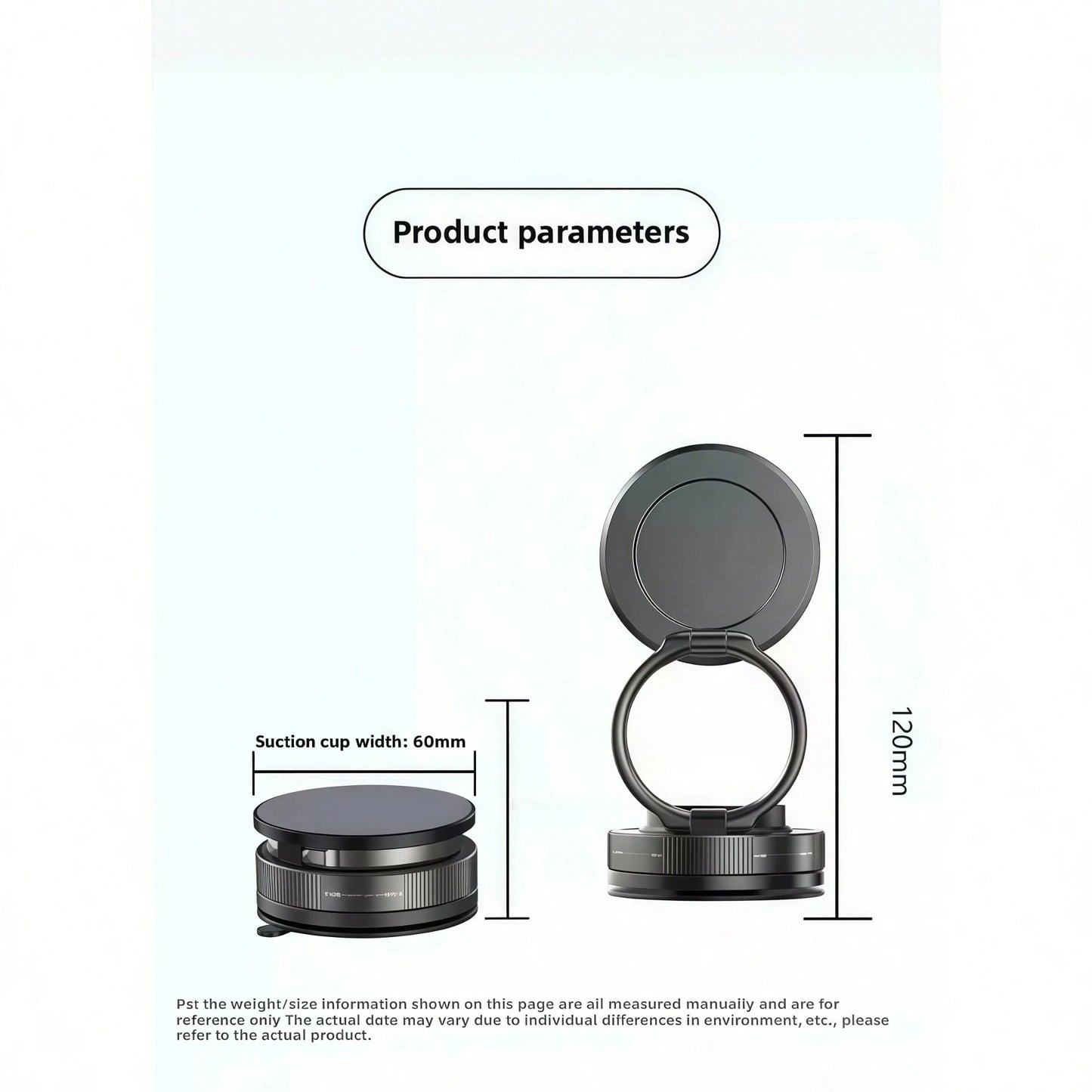 1pc Upgraded 360° Nano Gel Magnetic Car Phone Holder With Super Strong Suction, Compatible With MagSafe, Compatible With IPhone 17 16 15 14 13 12 Pro Max, Foldable & Extendable Holder For Car/Dashboar