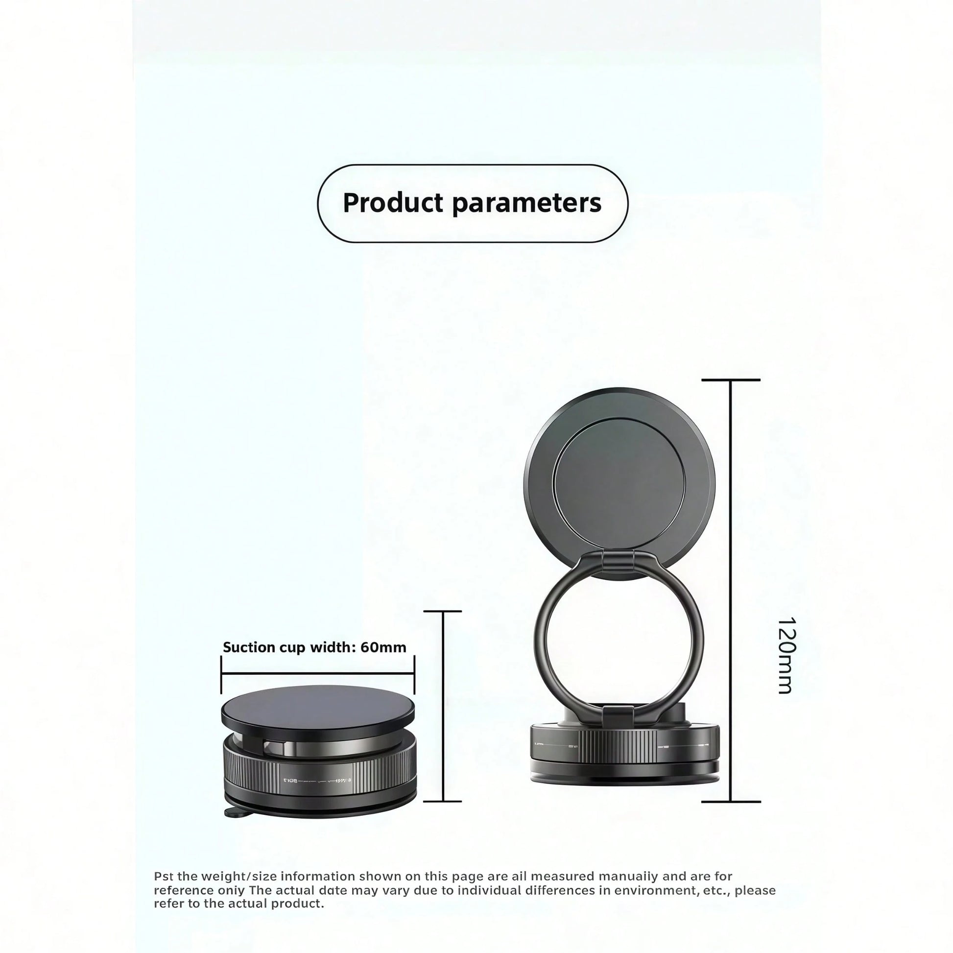 1pc Upgraded 360° Nano Gel Magnetic Car Phone Holder With Super Strong Suction, Compatible With MagSafe, Compatible With IPhone 17 16 15 14 13 12 Pro Max, Foldable & Extendable Holder For Car/Dashboar