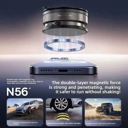 1pc Upgraded 360° Nano Gel Magnetic Car Phone Holder With Super Strong Suction, Compatible With MagSafe, Compatible With IPhone 17 16 15 14 13 12 Pro Max, Foldable & Extendable Holder For Car/Dashboar
