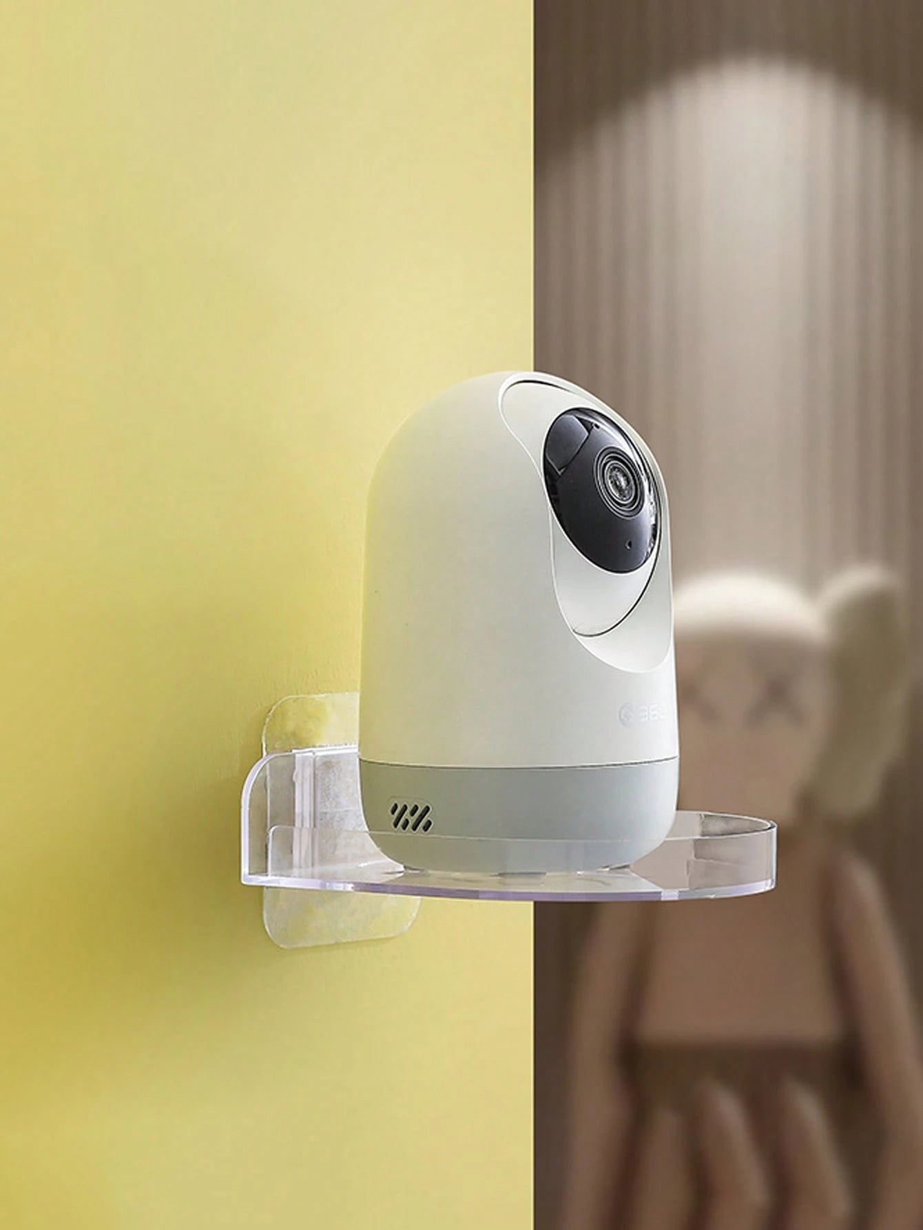 1pc Wall Mounted Shelf, No Drilling Required, Suitable For Placing Security Camera, Router, Set-Top Box, Also Can Be Used To Hold Other Small Items