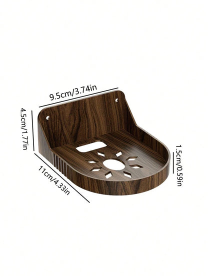 1pc Wall Mounted Shelf, No Drilling Required, Suitable For Placing Security Camera, Router, Set-Top Box, Also Can Be Used To Hold Other Small Items