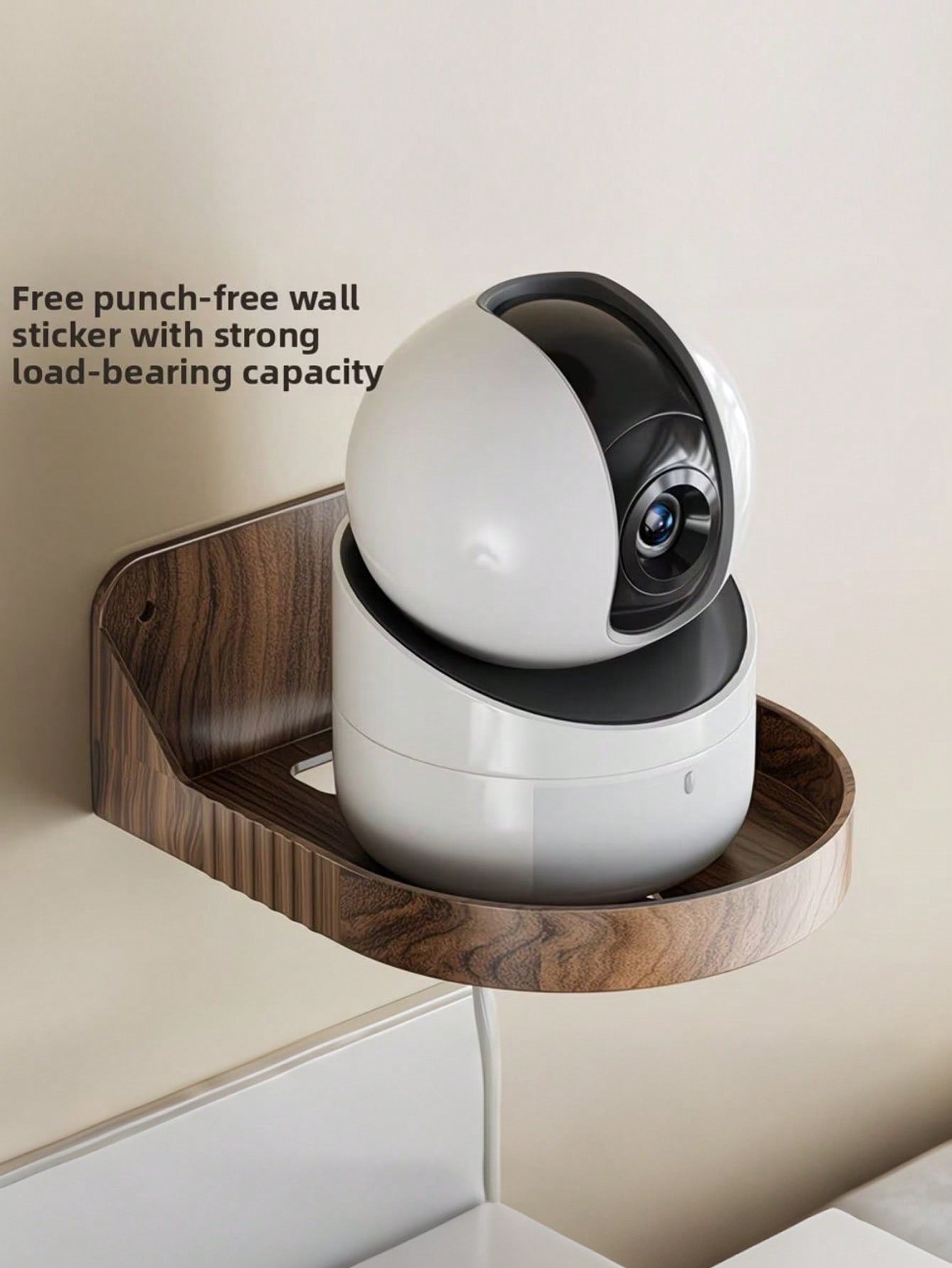1pc Wall Mounted Shelf, No Drilling Required, Suitable For Placing Security Camera, Router, Set-Top Box, Also Can Be Used To Hold Other Small Items