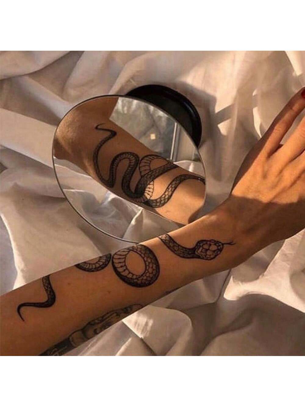 1pc Waterproof Neutral Snake Temporary Tattoo Sticker Lasting 2-5 Days