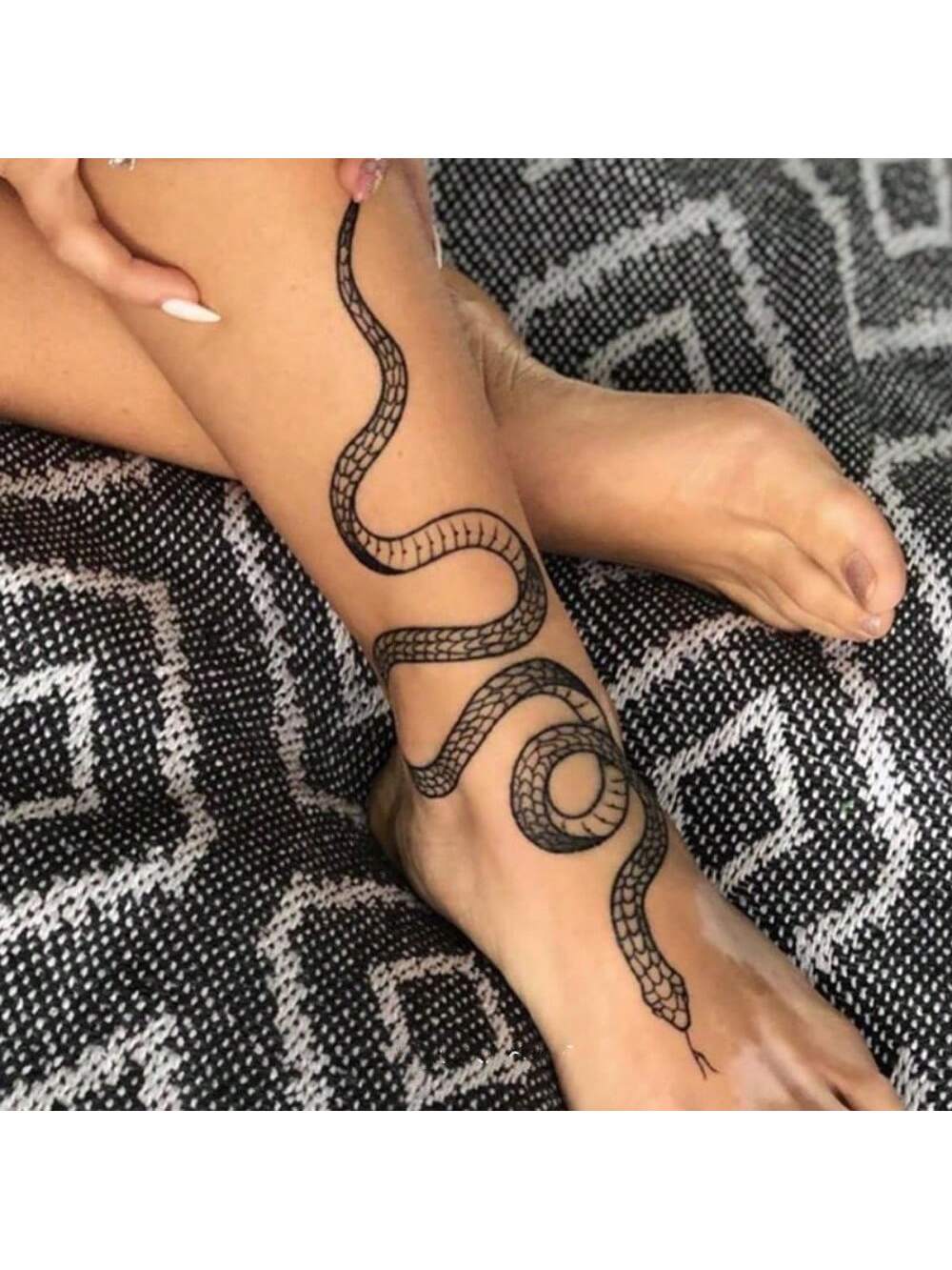 1pc Waterproof Neutral Snake Temporary Tattoo Sticker Lasting 2-5 Days