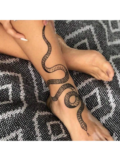 1pc Waterproof Neutral Snake Temporary Tattoo Sticker Lasting 2-5 Days
