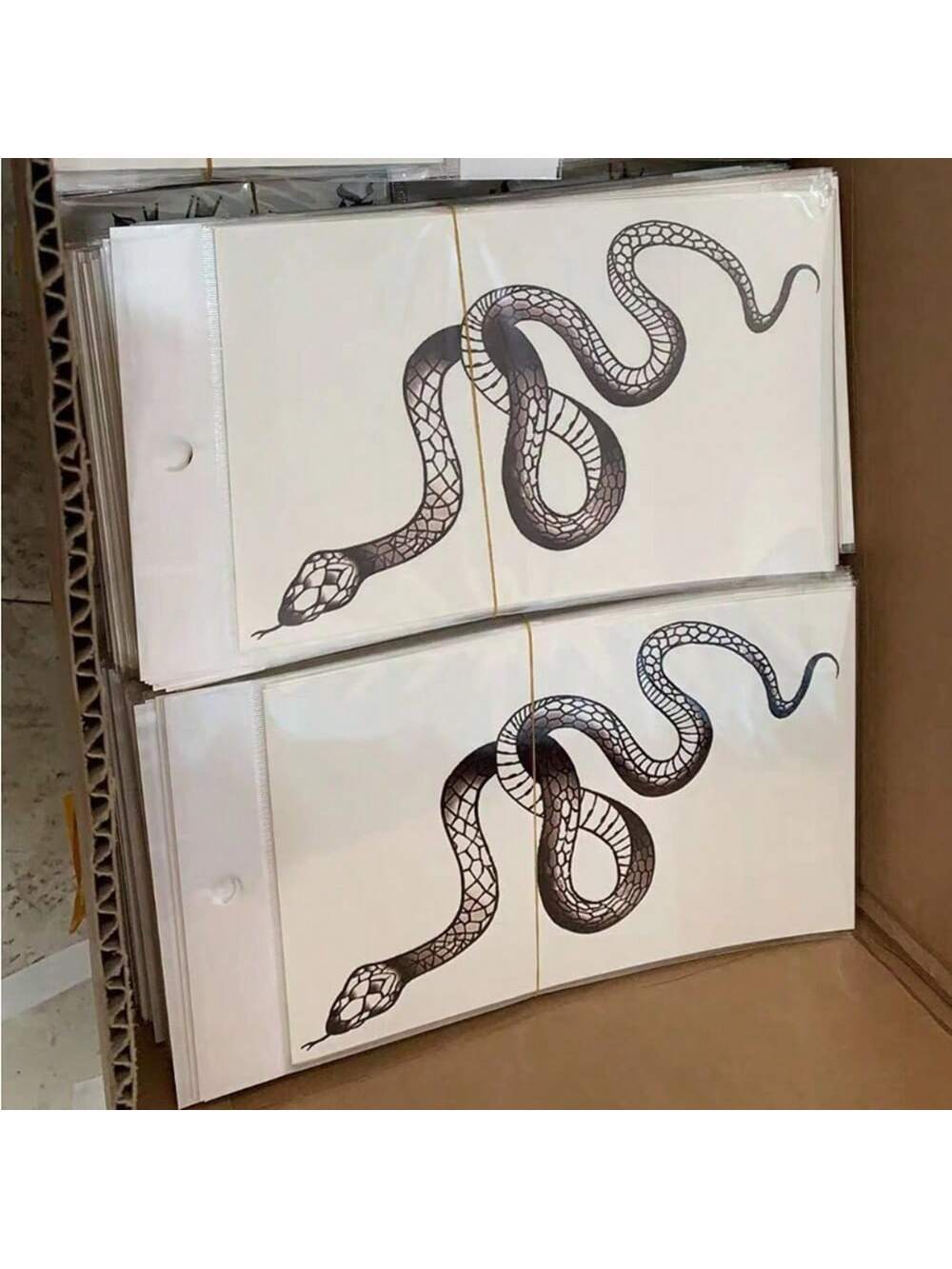 1pc Waterproof Neutral Snake Temporary Tattoo Sticker Lasting 2-5 Days