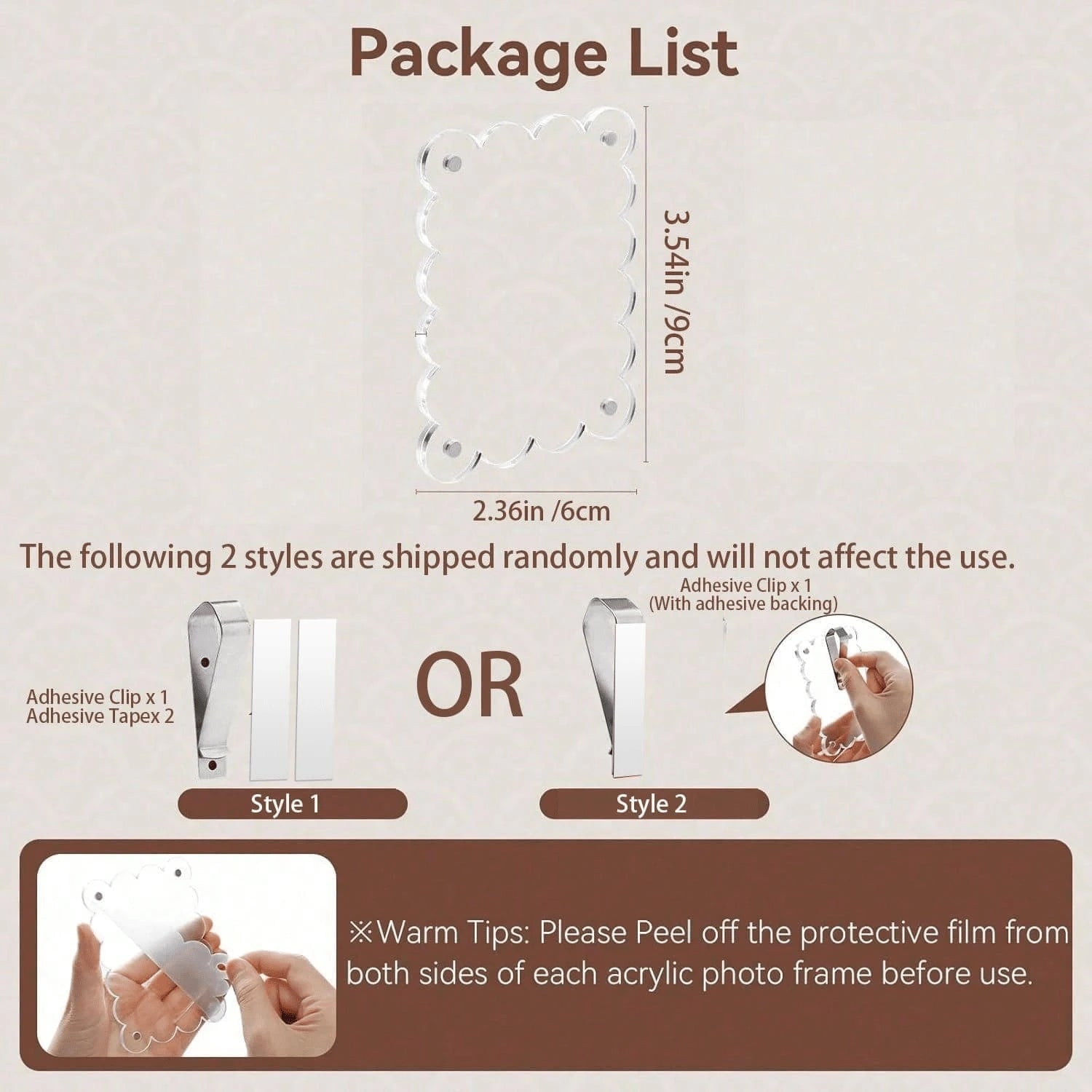 1pc Wavy Edge Acrylic Car Sun Visor Photo Clip, Universal Transparent Photo Frame Holder, Vertical & Horizontal Dual Use Sun Visor Photo Display, Valentine's Day Couple Lovers Gift, Pet Family Memoria