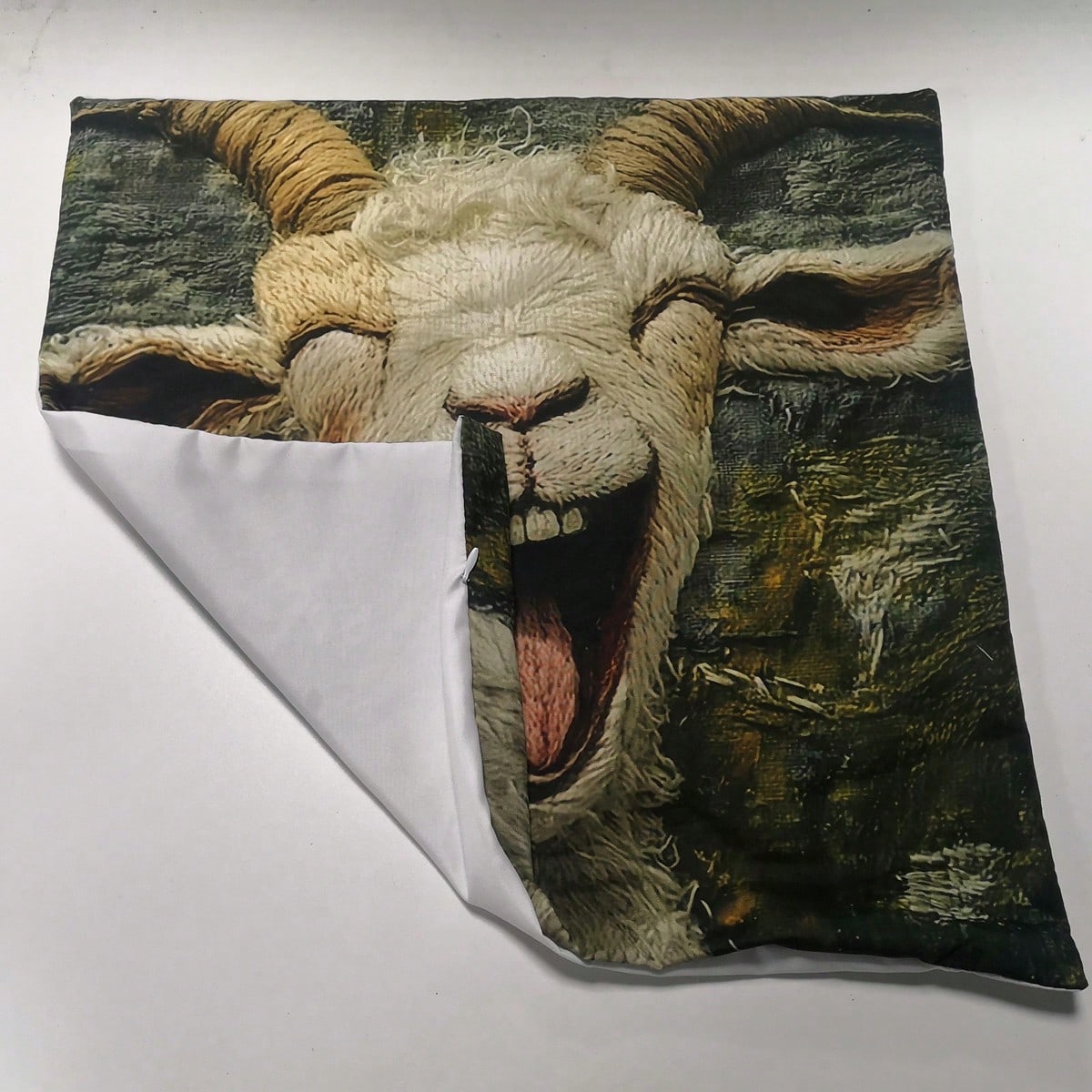 1pc Whimsical Watercolor Donkey Smile Print, Non-Embroidered, Peach Velvet Polyester Throw Pillow Cover, 45x45cm, Farmhouse Style, Zippered, Machine Washable, For Sofa And Bed Decor, No Insert