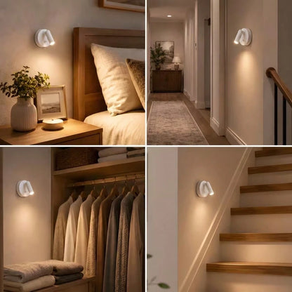 1pc Wireless Charging Magnetic Wall Lamp, Home Living Room Bedroom Bedside Light, No Drilling Required, Dimmable, Suitable For Indoor Artwork, Painting, Plant Lighting, Bedroom, Bedside Table And Entr